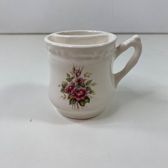 Vintage VB Athena Floral Shaving Mug Brush Holder & Soap Dish Set Vintage - Picture 5 of 16